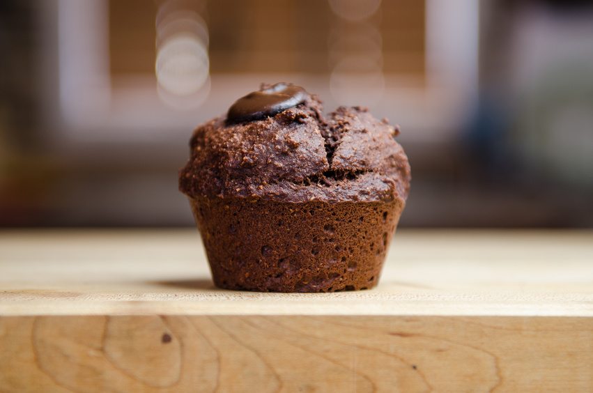 clean eating chocolate walnut muffins
