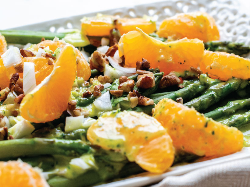 salad with asparagus