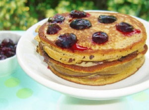 clean eating blueberry pancakes for kids