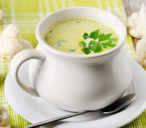 cauliflower soup in a vitamix