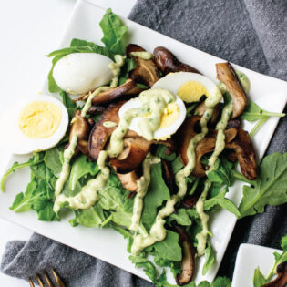 salad with mushrooms