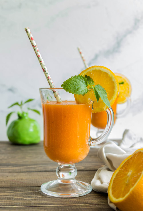 carrot juice smoothie