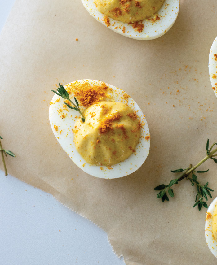 simple recipe for deviled eggs with pumpkin