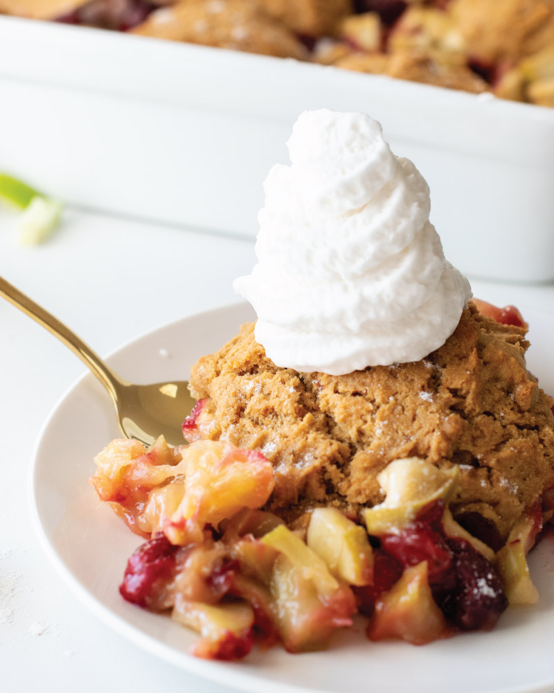 easy recipe for apple cobbler with cranberries
