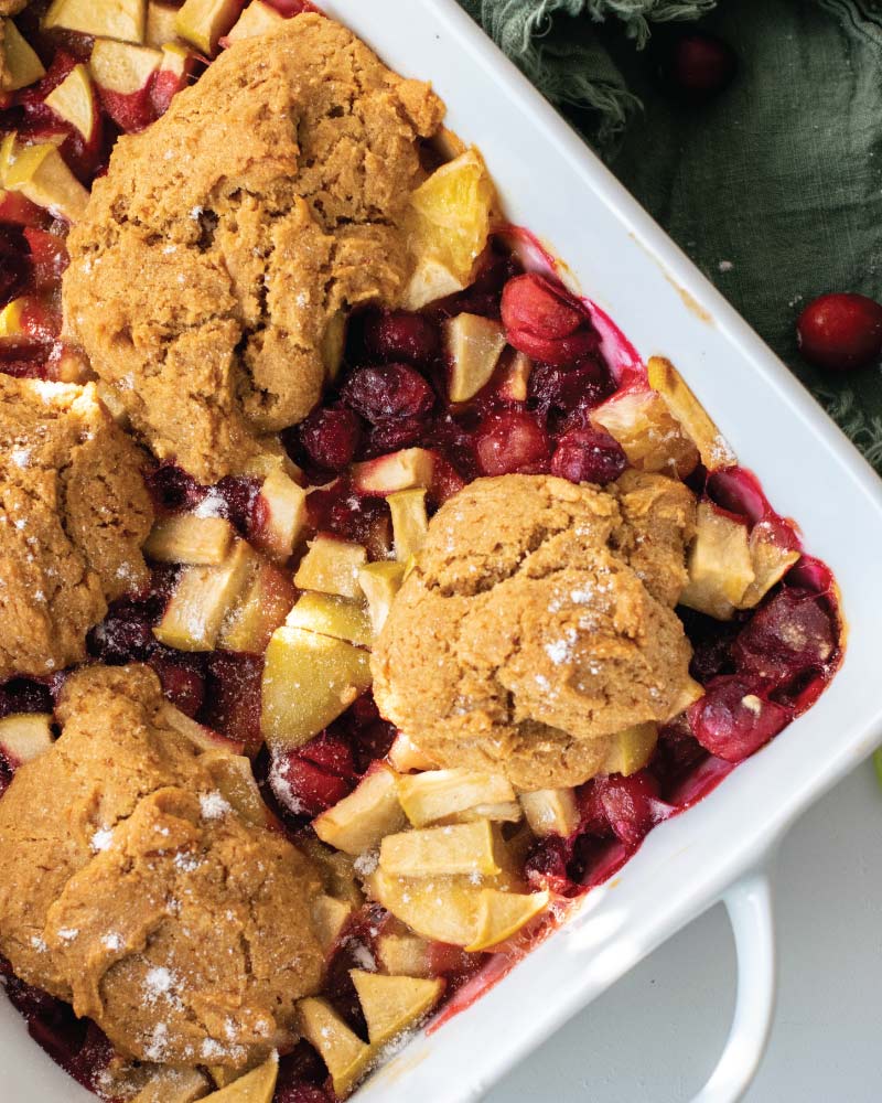 easy recipe for apple cobbler with cranberries