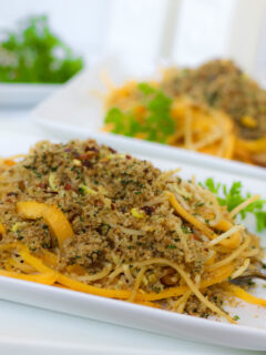 healthy spaghetti with breadcrumbs