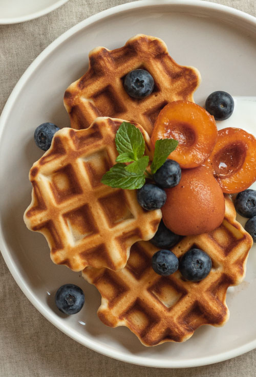 Healthy Waffles Recipe - Gluten Dairy and Sugar Free - clean cuisine