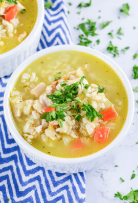 chicken with rice soup