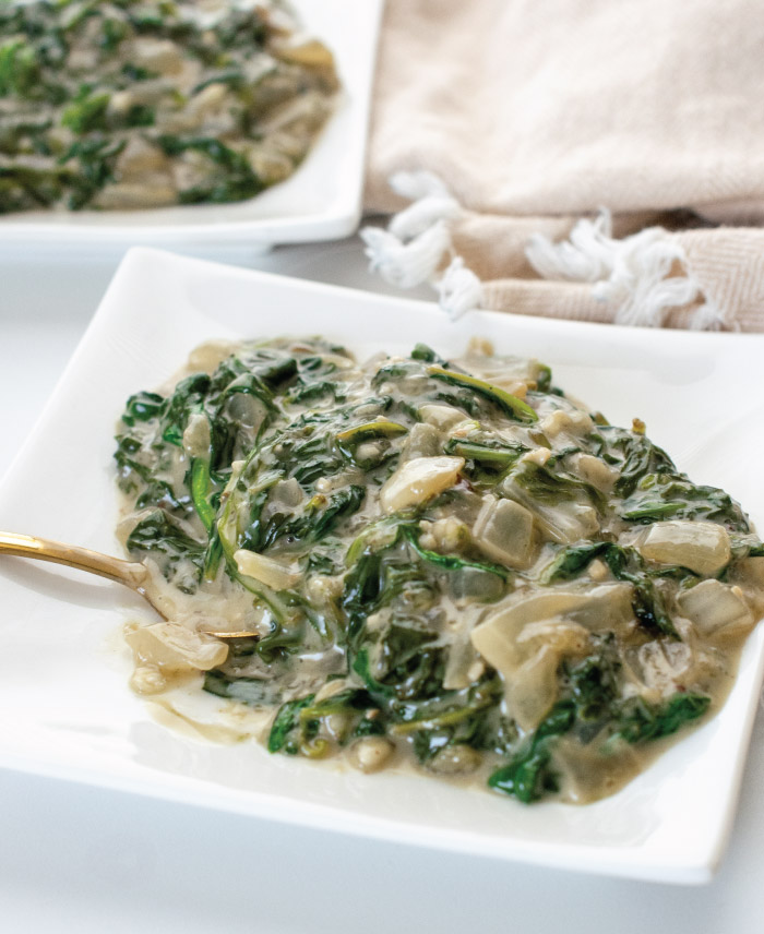 recipe for creamy spinach