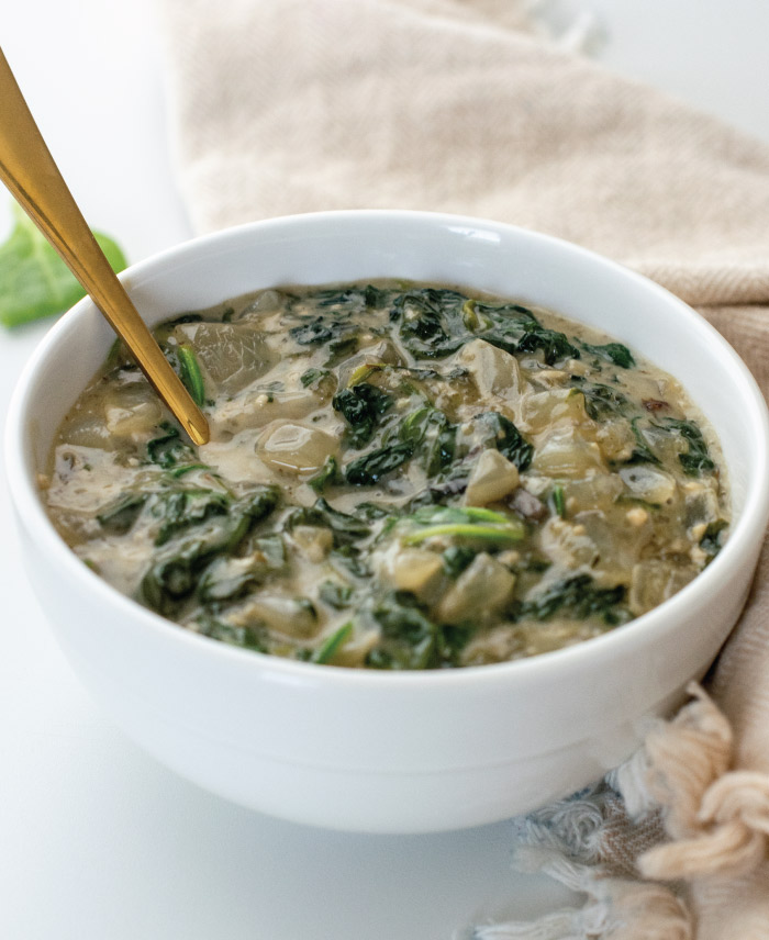 how to make creamy spinach