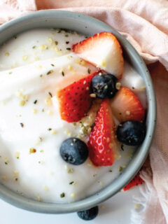 recipe for homemade yogurt with coconut cream